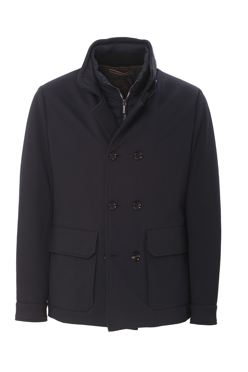 shop MOORER Saldi Giaccone: Moorer giaccone in piuma d'oca.
Trama jersey.
Targhetta con logo.
Collo alto.
Chiusura doppiopetto con bottoni.
Chiusura frontale nascosta con zip.
Maniche lunghe.
Orli con abbottonatura.
Due tasche frontali con pattina.
Senza spacchi,
orlo dritto.
Fodera trapuntata.
Composizione fodera: poliammide 100%.
Composizione esterno: viscosa 65%, poliammide 30%, elastam 5%.
Made in Italy.. BAS TZ-U0402 number 6276883